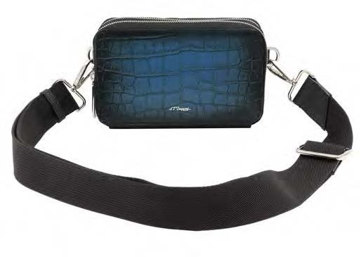 S.T. Dupont Le Grand Atelier Small Cigar Crossbody Bag Blue