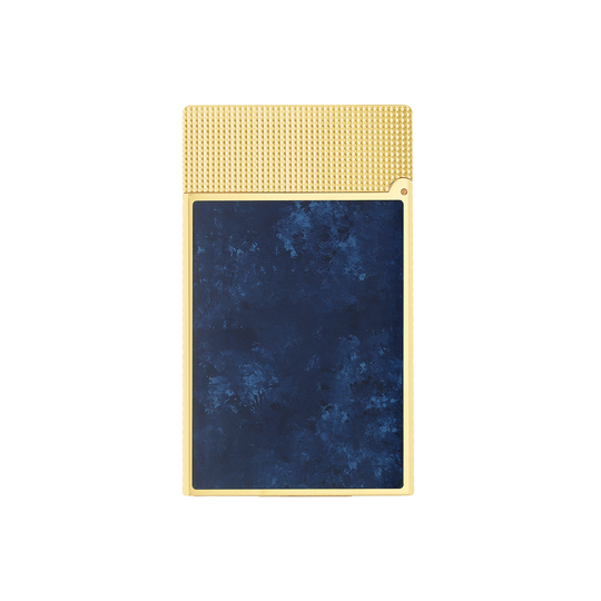 S.T. Dupont Le Grand Cling Popote Blue & Yellow Gold Lighter 3