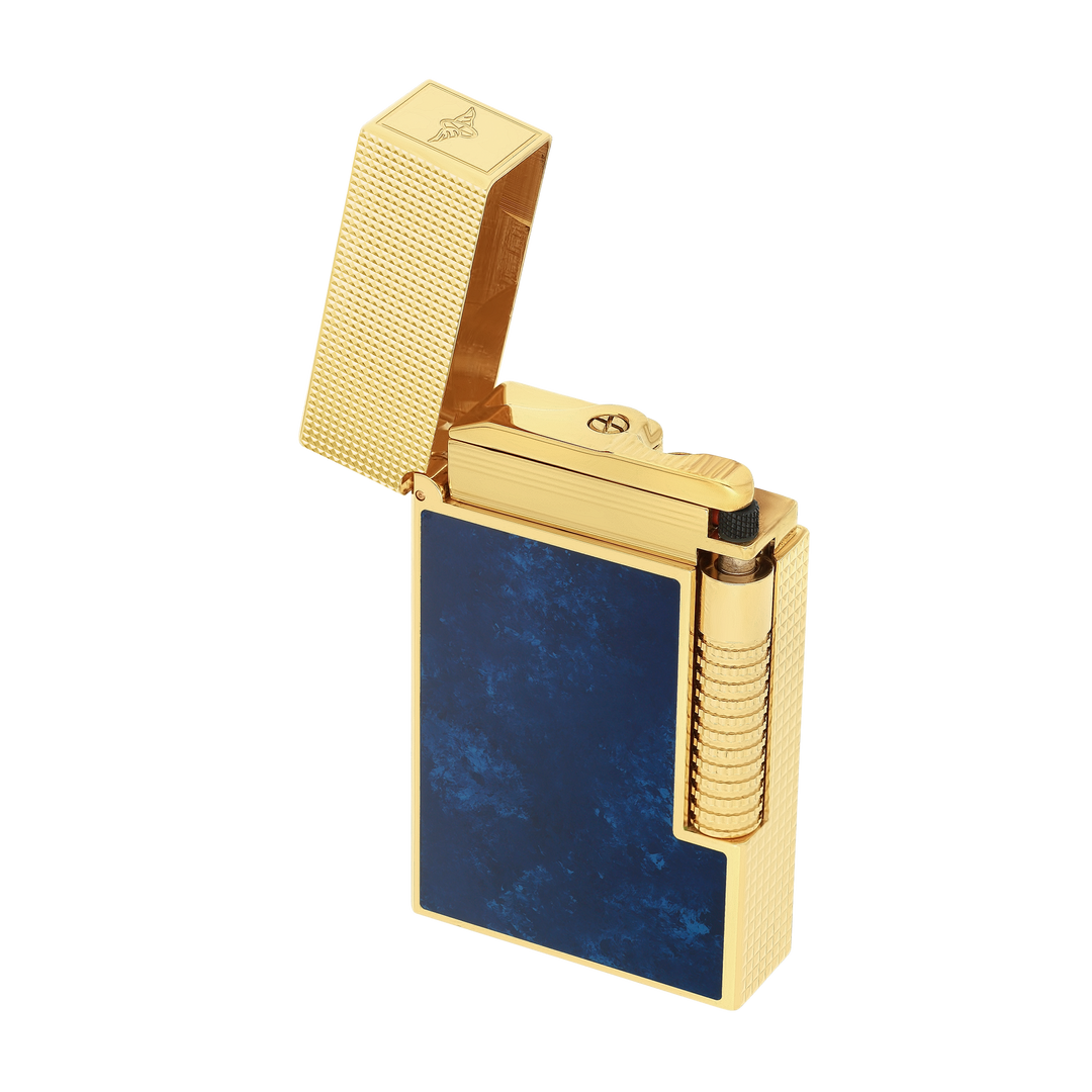 S.T. Dupont Le Grand Cling Popote Blue & Yellow Gold Lighter 4