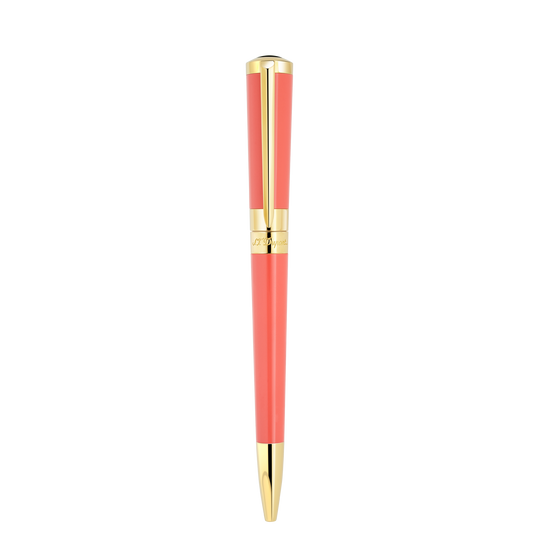 S.T. Dupont Liberté Coral Lacquer & Golden Ballpoint Pen
