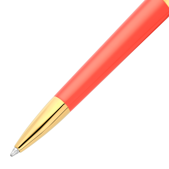 S.T. Dupont Liberté Coral Lacquer & Golden Ballpoint Pen 2