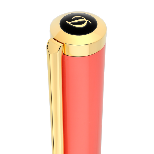 S.T. Dupont Liberté Coral Lacquer & Golden Ballpoint Pen 4