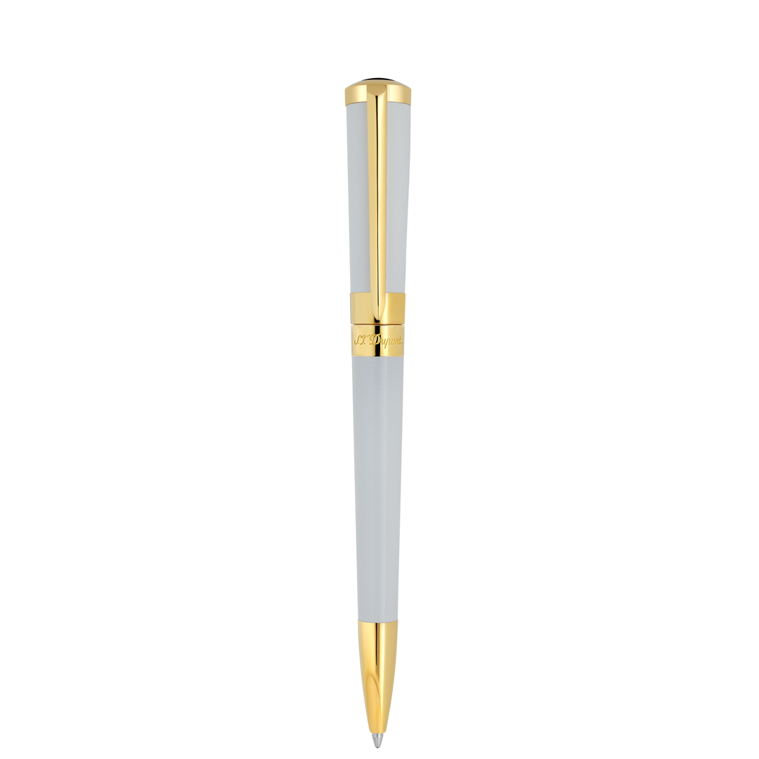 S.T. Dupont Liberté White Lacquer & Golden Ballpoint Pen 3