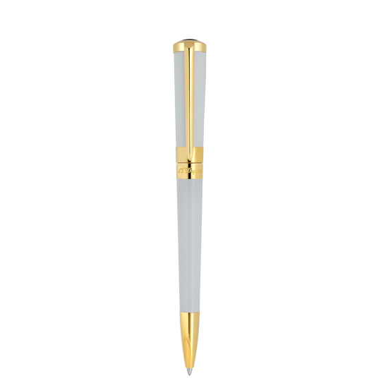 S.T. Dupont Liberté White Lacquer & Golden Ballpoint Pen 3