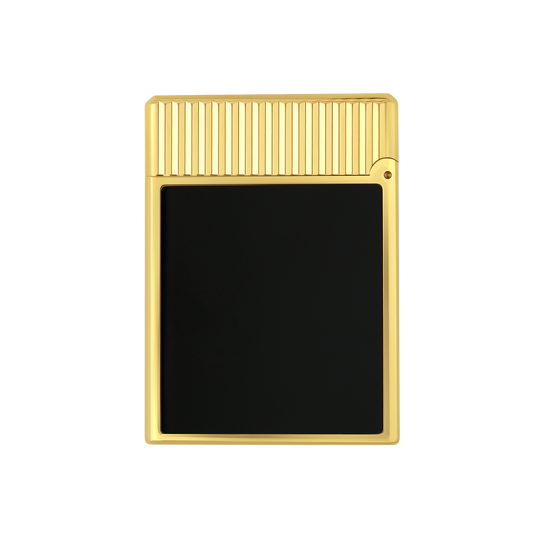 S.T. Dupont Line 1 Vertical Lines Black & Yellow Gold Lighter