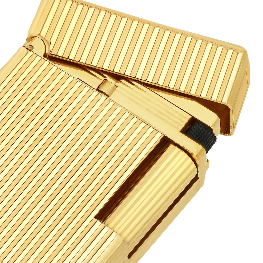 S.T. Dupont Line 1 Vertical Lines Yellow Gold Lighter