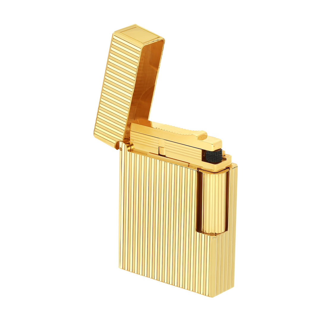 S.T. Dupont Line 1 Vertical Lines Yellow Gold Lighter 3