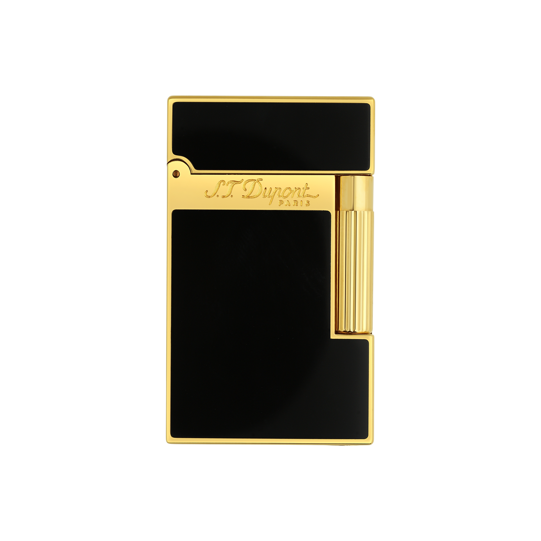 S.T. Dupont Line 2 Black Lacquer & Yellow Gold Lighter