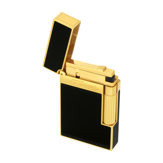 S.T. Dupont Line 2 Black Lacquer & Yellow Gold Lighter 4