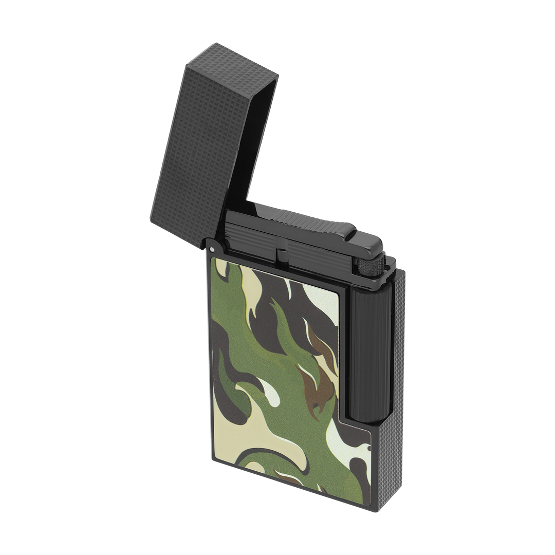 S.T. Dupont Line 2 Camo Green & Black Lighter 4