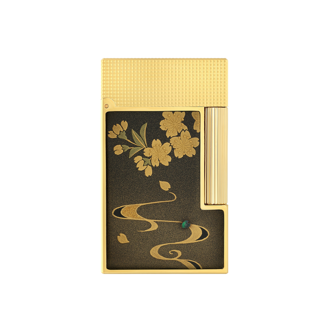 S.T. Dupont Line 2 Cling Maki-e Ryusui Shun Lighter