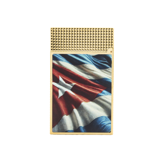S.T. Dupont Line 2 Havana Cuba Beach Yellow Gold Lighter view 2