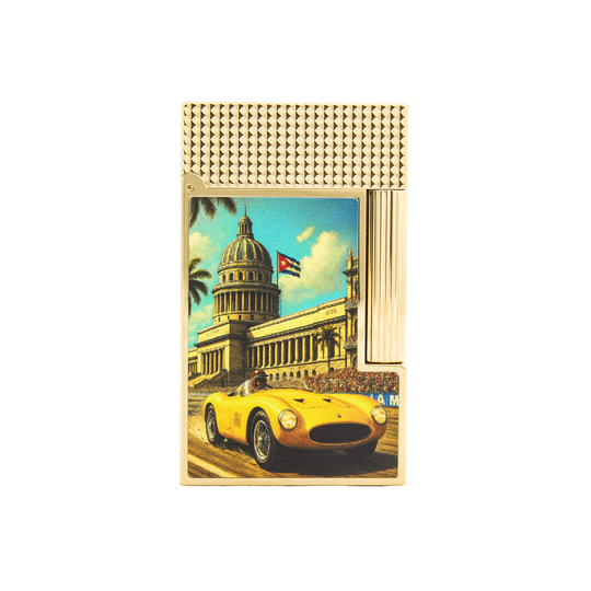 S.T. Dupont Line 2 Havana Cuba Yellow Car Yellow Gold Lighter