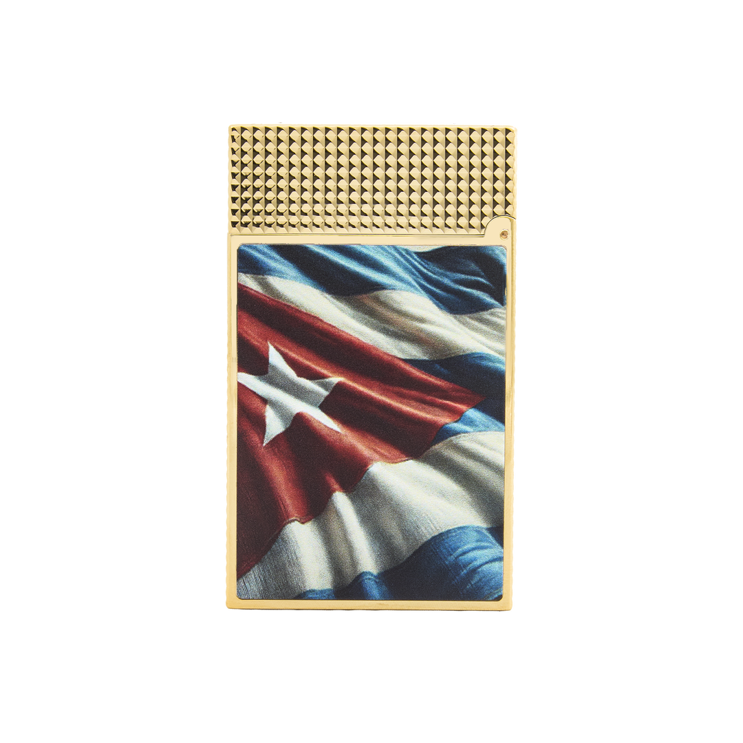 S.T. Dupont Line 2 Havana Cuba Yellow Car Yellow Gold Lighter view 2
