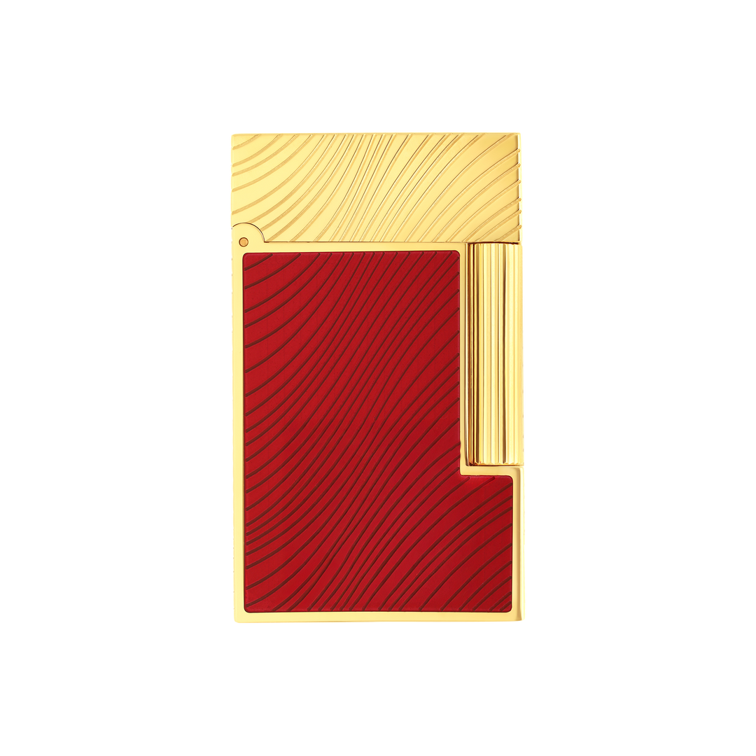 S.T. Dupont Line 2 Horse Mane Red & Yellow Gold Lighter