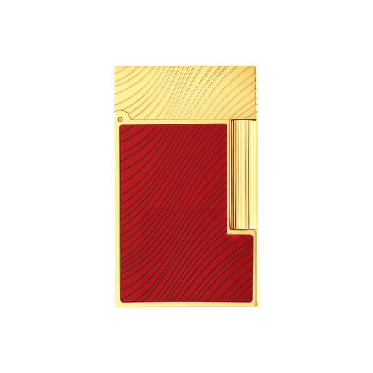 S.T. Dupont Line 2 Horse Mane Red & Yellow Gold Lighter