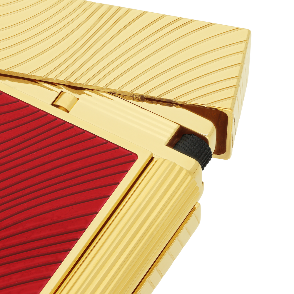 S.T. Dupont Line 2 Horse Mane Red & Yellow Gold Lighter 2
