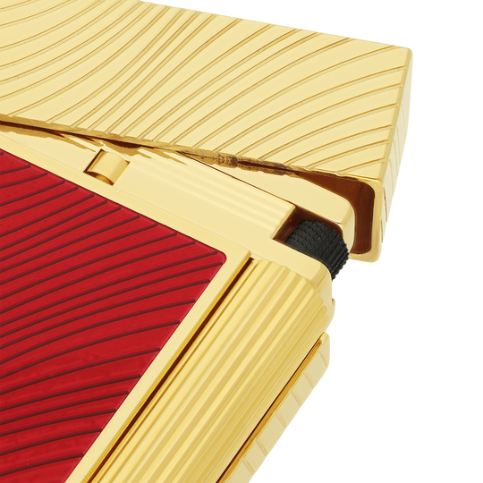 S.T. Dupont Line 2 Horse Mane Red & Yellow Gold Lighter 2