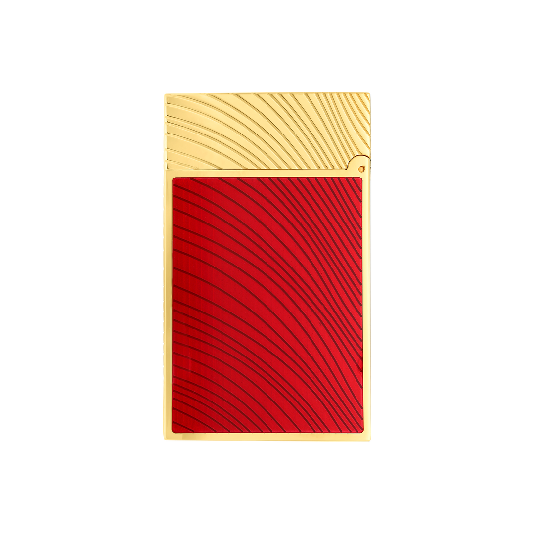 S.T. Dupont Line 2 Horse Mane Red & Yellow Gold Lighter 3