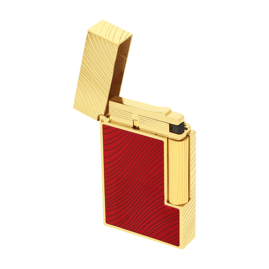 S.T. Dupont Line 2 Horse Mane Red & Yellow Gold Lighter 4
