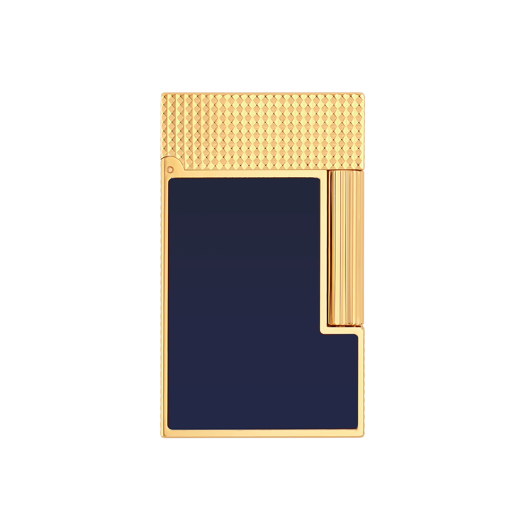 S.T. Dupont Line 2 Micro Perfect Ping Blue Lacquer & Gold Lighter