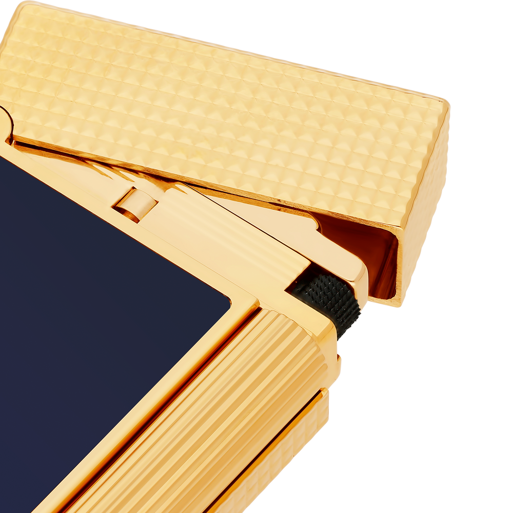 S.T. Dupont Line 2 Micro Perfect Ping Blue Lacquer & Gold Lighter 2