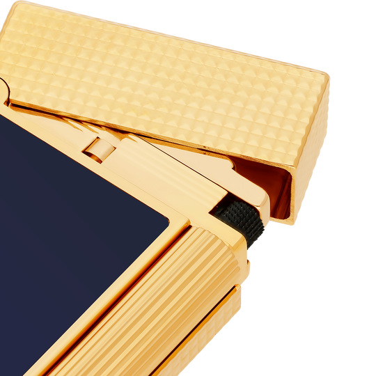 S.T. Dupont Line 2 Micro Perfect Ping Blue Lacquer & Gold Lighter 2