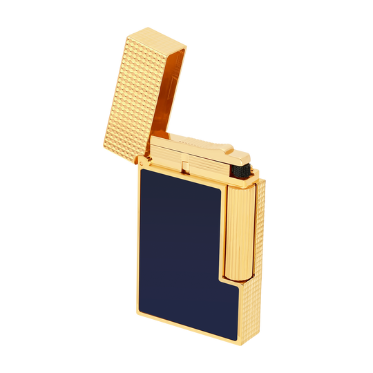 S.T. Dupont Line 2 Micro Perfect Ping Blue Lacquer & Gold Lighter 4
