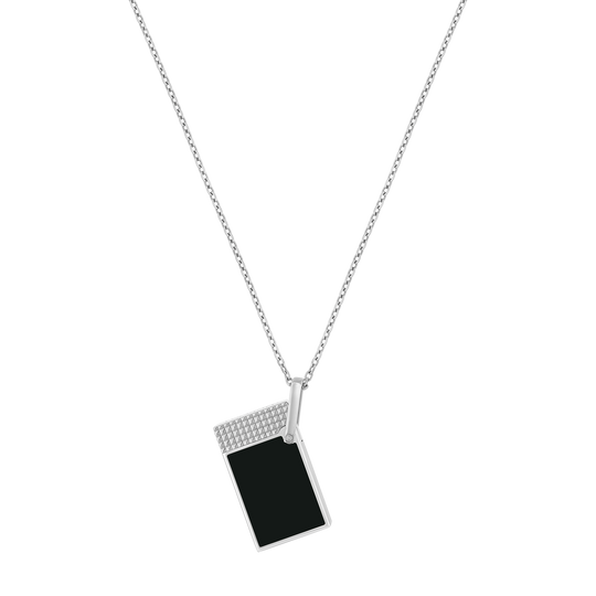 S.T. Dupont Line 2 Necklace Silvery & Black Lacquer Lighter 3