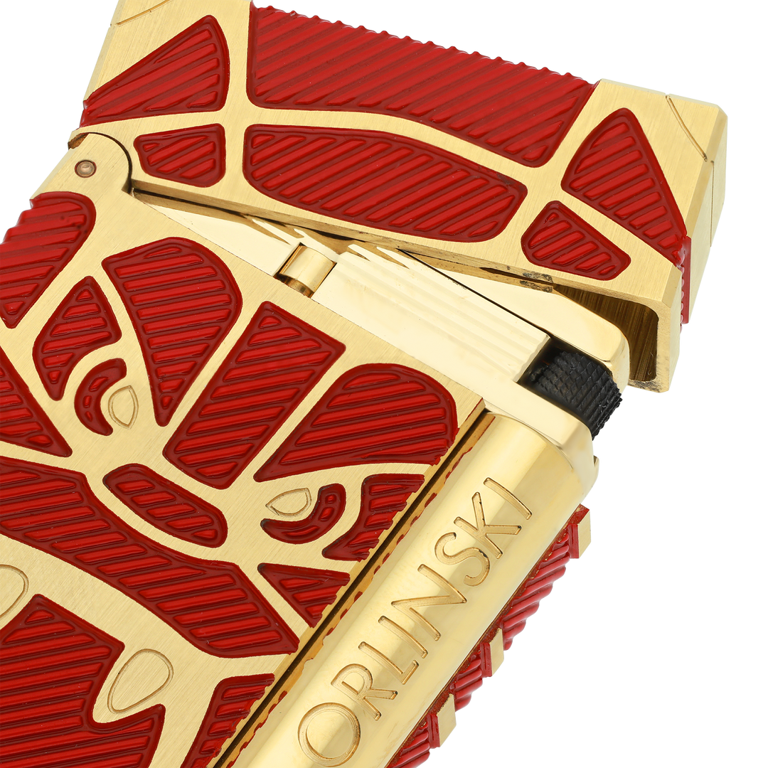 S.T. Dupont Line 2 Orlinski Red & Yellow Gold Lighter 2
