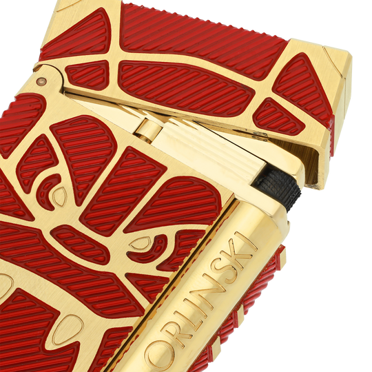 S.T. Dupont Line 2 Orlinski Red & Yellow Gold Lighter 2