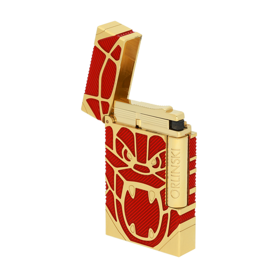 S.T. Dupont Line 2 Orlinski Red & Yellow Gold Lighter 4