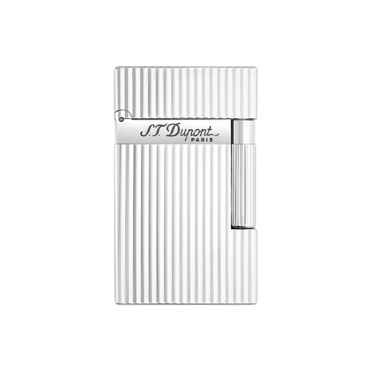 S.T. Dupont Line 2 Vertical Lines Silver Lighter