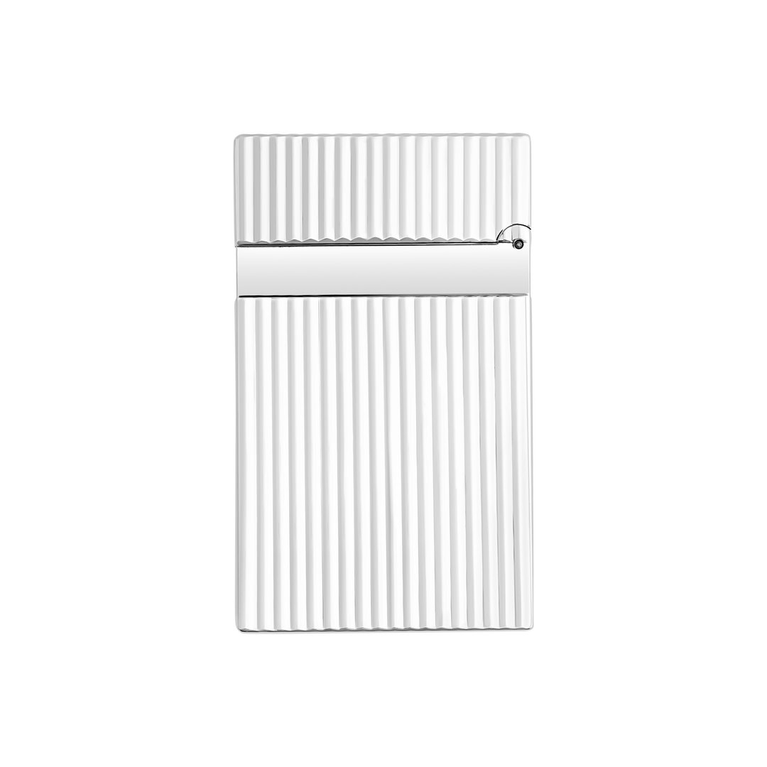 S.T. Dupont Line 2 Vertical Lines Silver Lighter 3