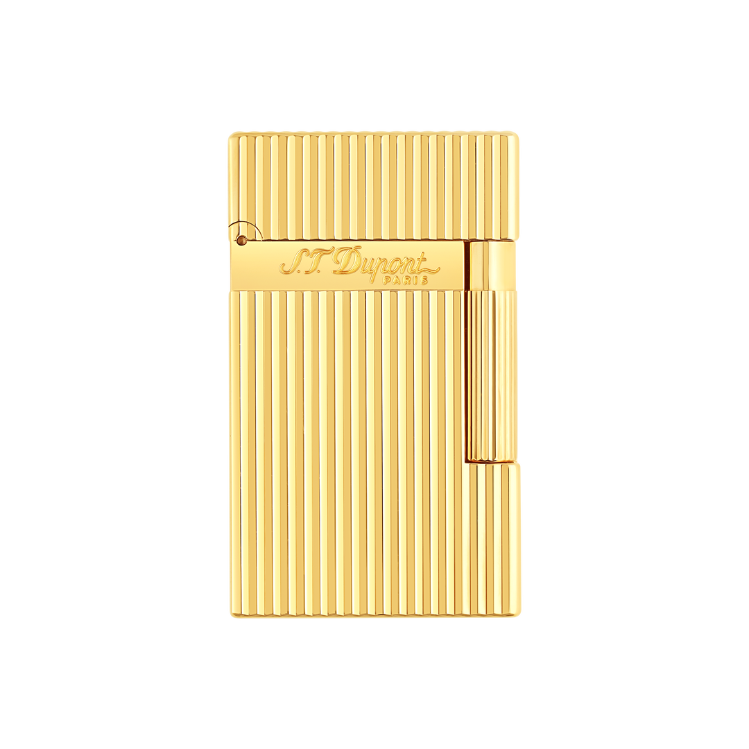 S.T. Dupont Line 2 Vertical Lines Yellow Gold Lighter