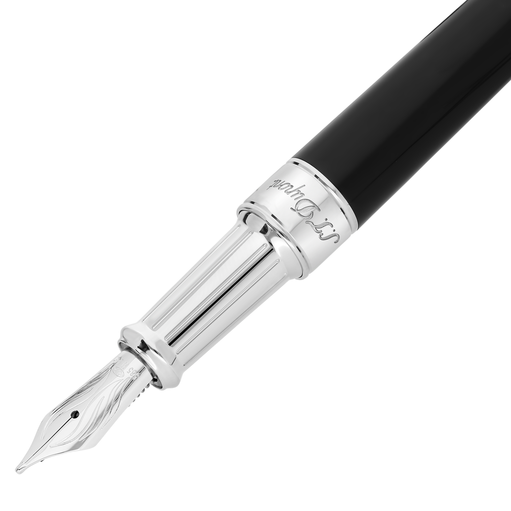 S.T. Dupont Line D Eternity Fountain Pen Medium X Black & Palladium 2