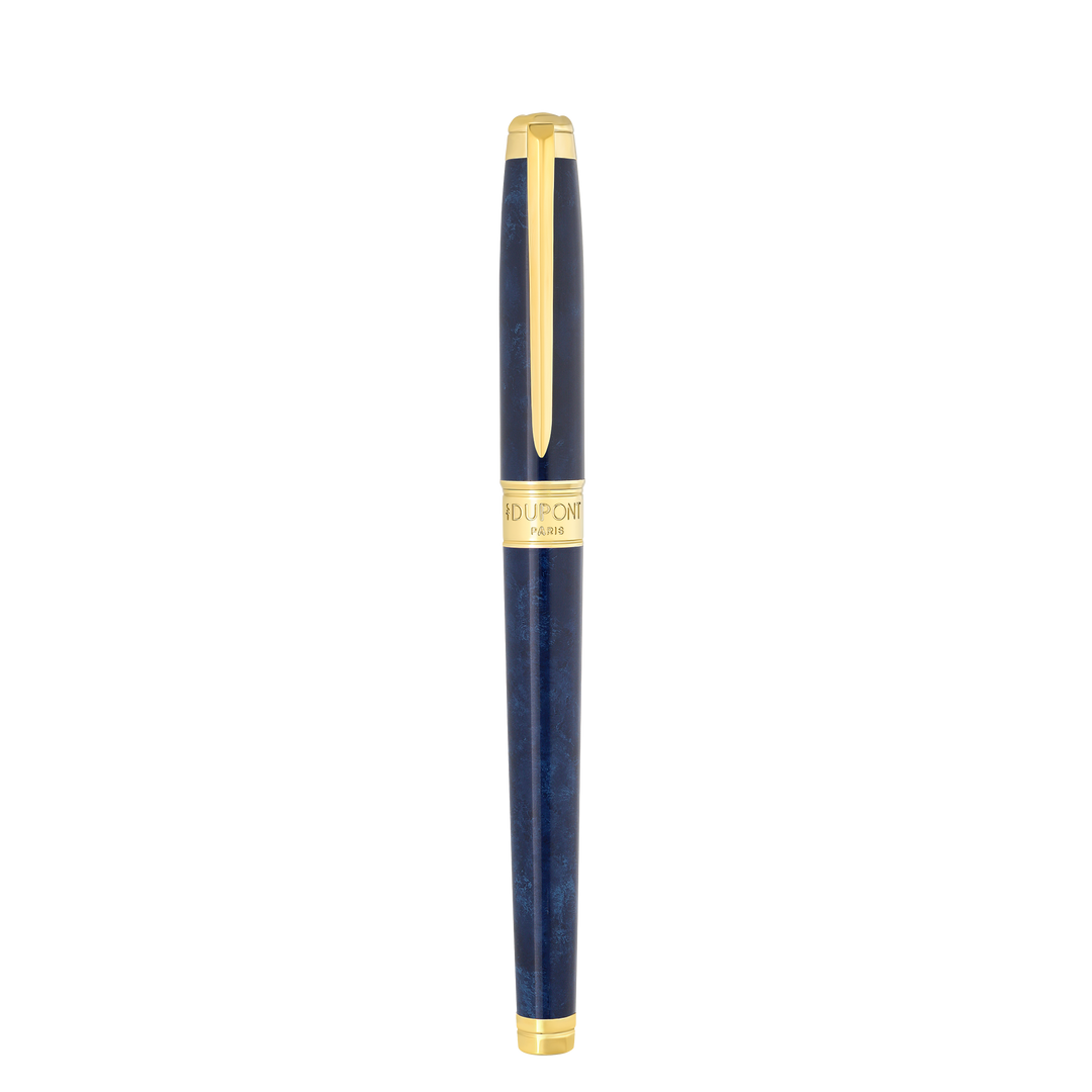 S.T. Dupont Line D Eternity Large Fountain Pen Popote Blue & Yellow Gold 3
