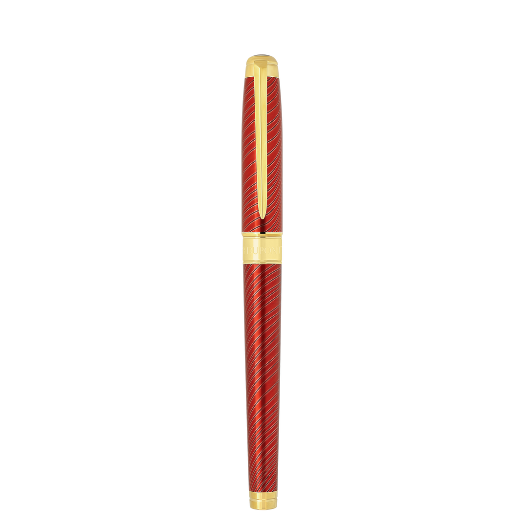 S.T. Dupont Line D Eternity Large Horse Mane Red & Yellow Gold Fountain Pen 3