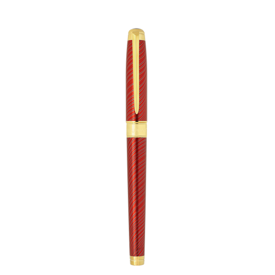 S.T. Dupont Line D Eternity Large Horse Mane Red & Yellow Gold Fountain Pen 3