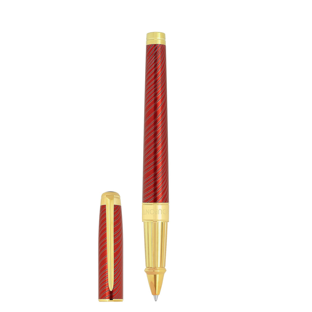 S.T. Dupont Line D Eternity Large Horse Mane Red & Yellow Gold Rollerball