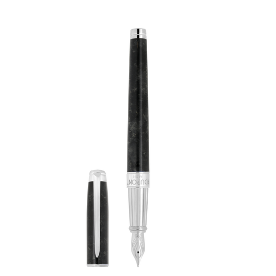 S.T. Dupont Line D Eternity Medium Fountain Pen Popote Black & Palladium