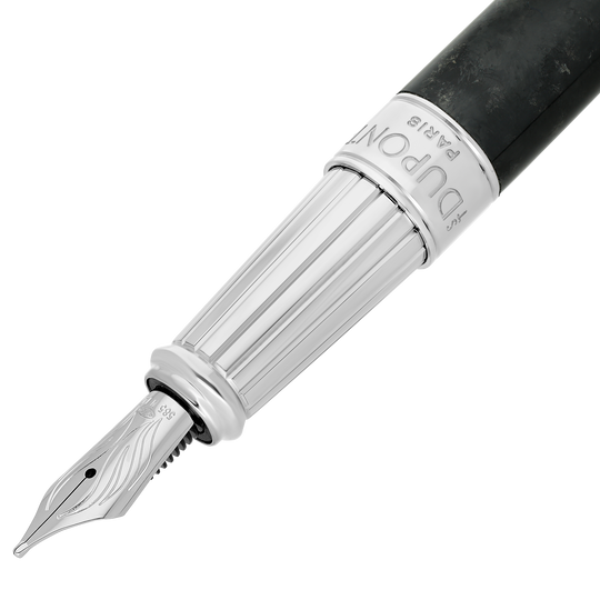 S.T. Dupont Line D Eternity Medium Fountain Pen Popote Black & Palladium 2