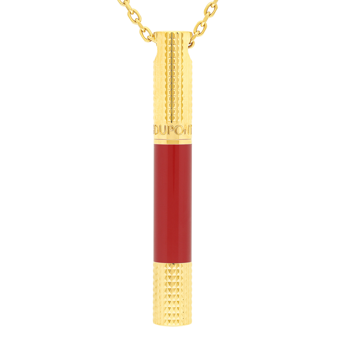 S.T. Dupont Mini Pen Necklace Burgundy & Golden 3