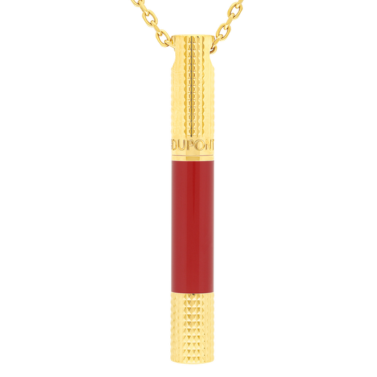 S.T. Dupont Mini Pen Necklace Burgundy & Golden 3