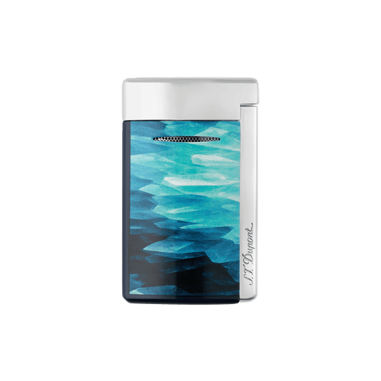 S.T. Dupont Minijet Geode Blue & Chrome Lighter