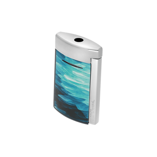 S.T. Dupont Minijet Geode Blue & Chrome Lighter 4