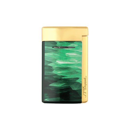 S.T. Dupont Minijet Geode Green & Golden Lighter