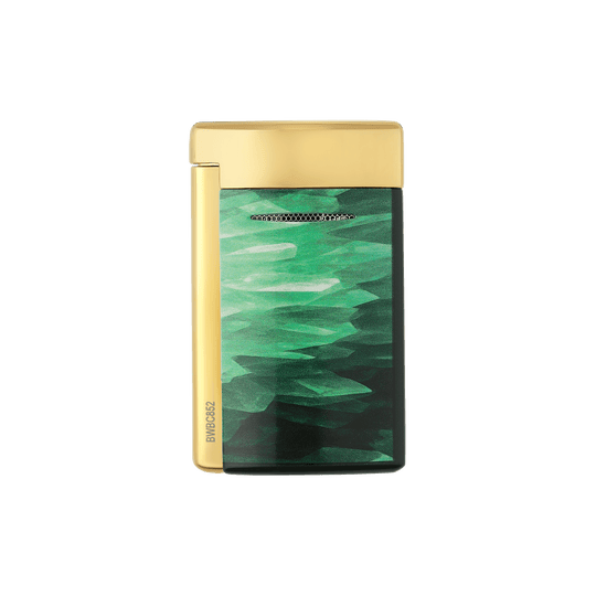 S.T. Dupont Minijet Geode Green & Golden Lighter 3