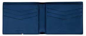 S.T. Dupont Neo Capsule Grain Billfold 6 Credit Cards Black & Navy Blue