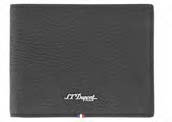 S.T. Dupont Neo Capsule Grain Billfold 6 Credit Cards Black & Navy Blue 2